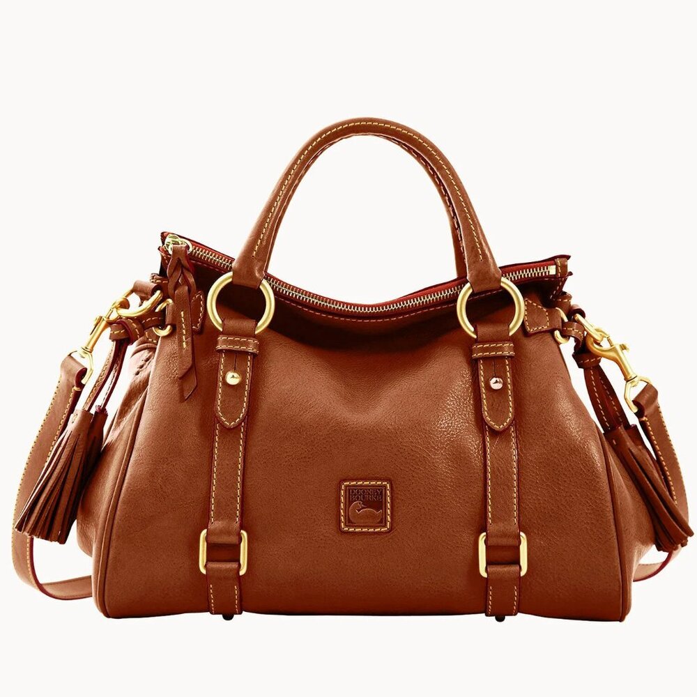 Dooney & Bourke Italian Vacchetta Leather Florentine Satchel